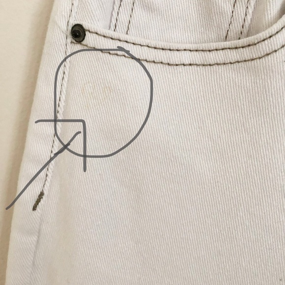 Luxe Moda Frayed Hem Embellished Jeans White Sz 4 - Picture 11 of 11